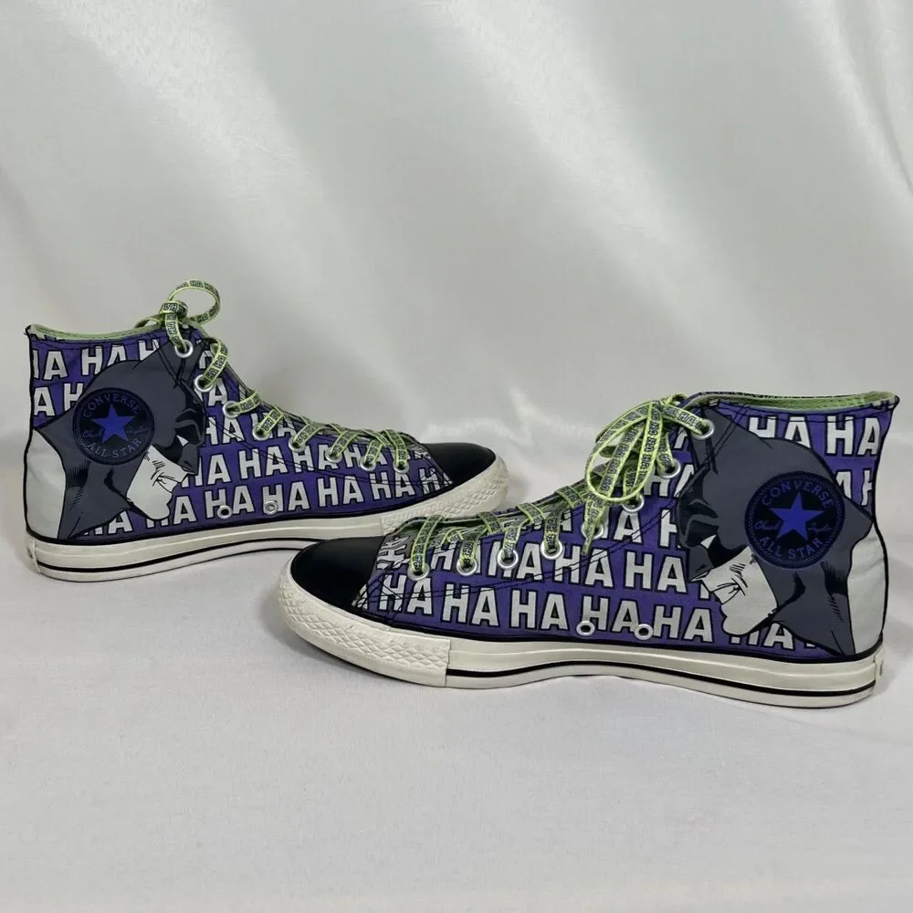 Converse Chuck Taylor Joker High Top Sneakers Batman DC Comics Men 10 Women 12